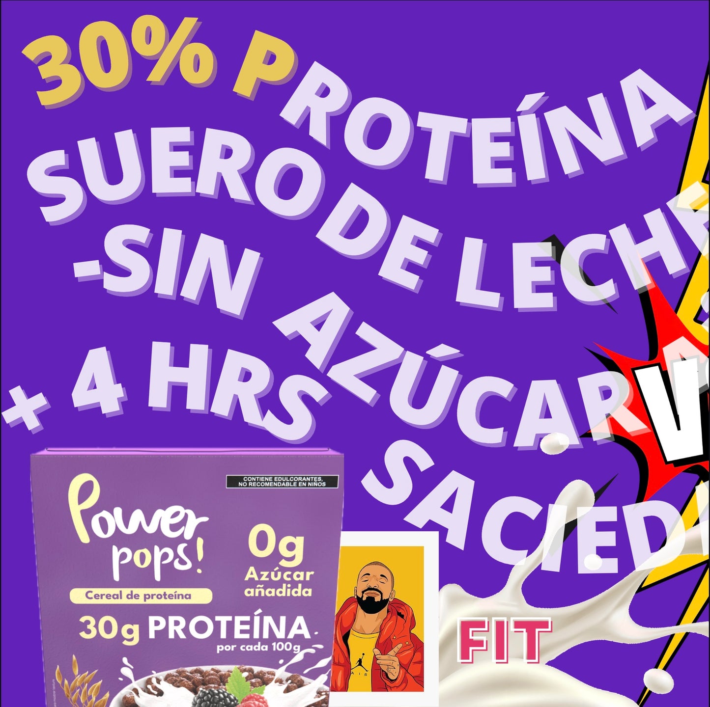 Caja de 14 pzas Power pops! + 60 ¡Mucha proteína! de 50 g + Envio Gratis