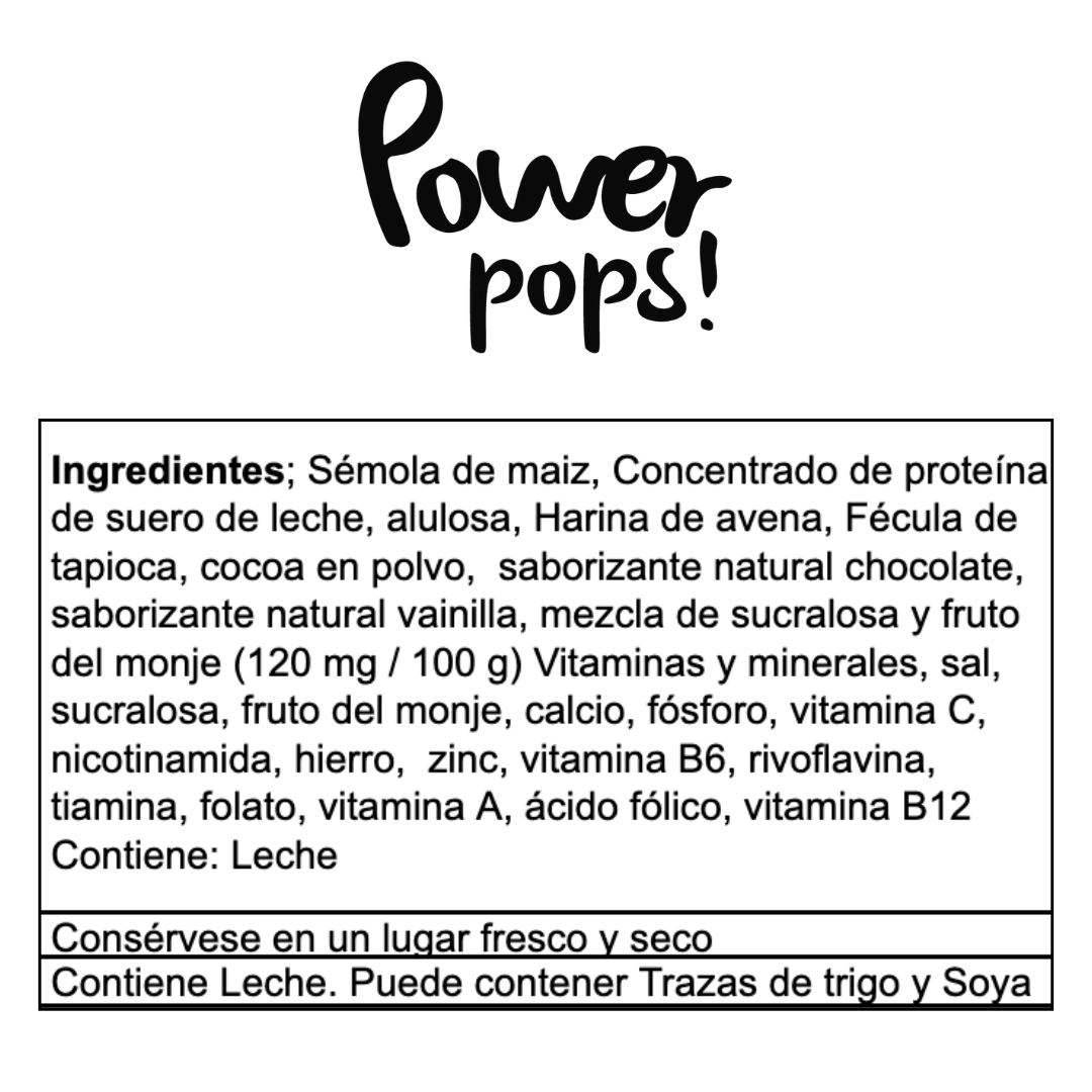 Caja de 14 pzas Power pops! + 60 ¡Mucha proteína! de 50 g + Envio Gratis