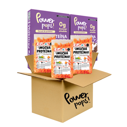 Caja de 14 pzas Power pops! + 60 ¡Mucha proteína! de 50 g + Envio Gratis