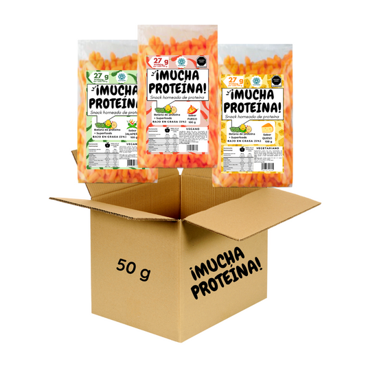 ¡Mucha proteína! distribuidor 120 pzas 50 g + Envio Gratis