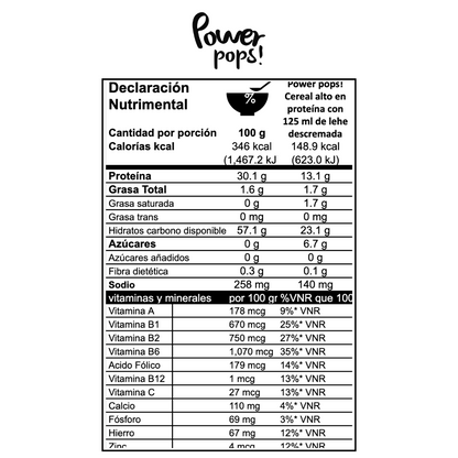 Caja de 14 pzas Power pops! + 60 ¡Mucha proteína! de 50 g + Envio Gratis