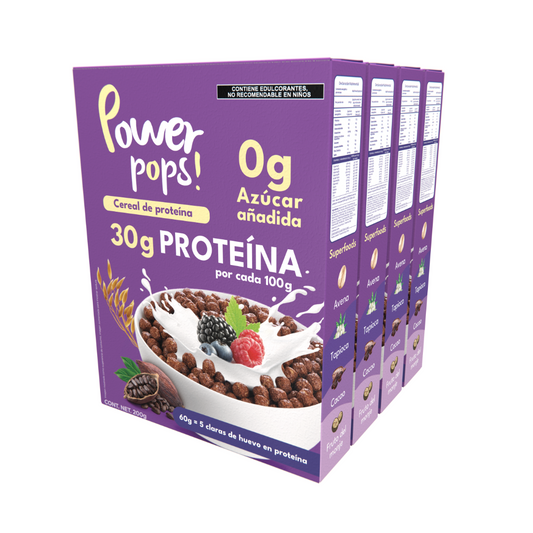 4-pack Power pops! Cereal alto en proteína + Envío gratis