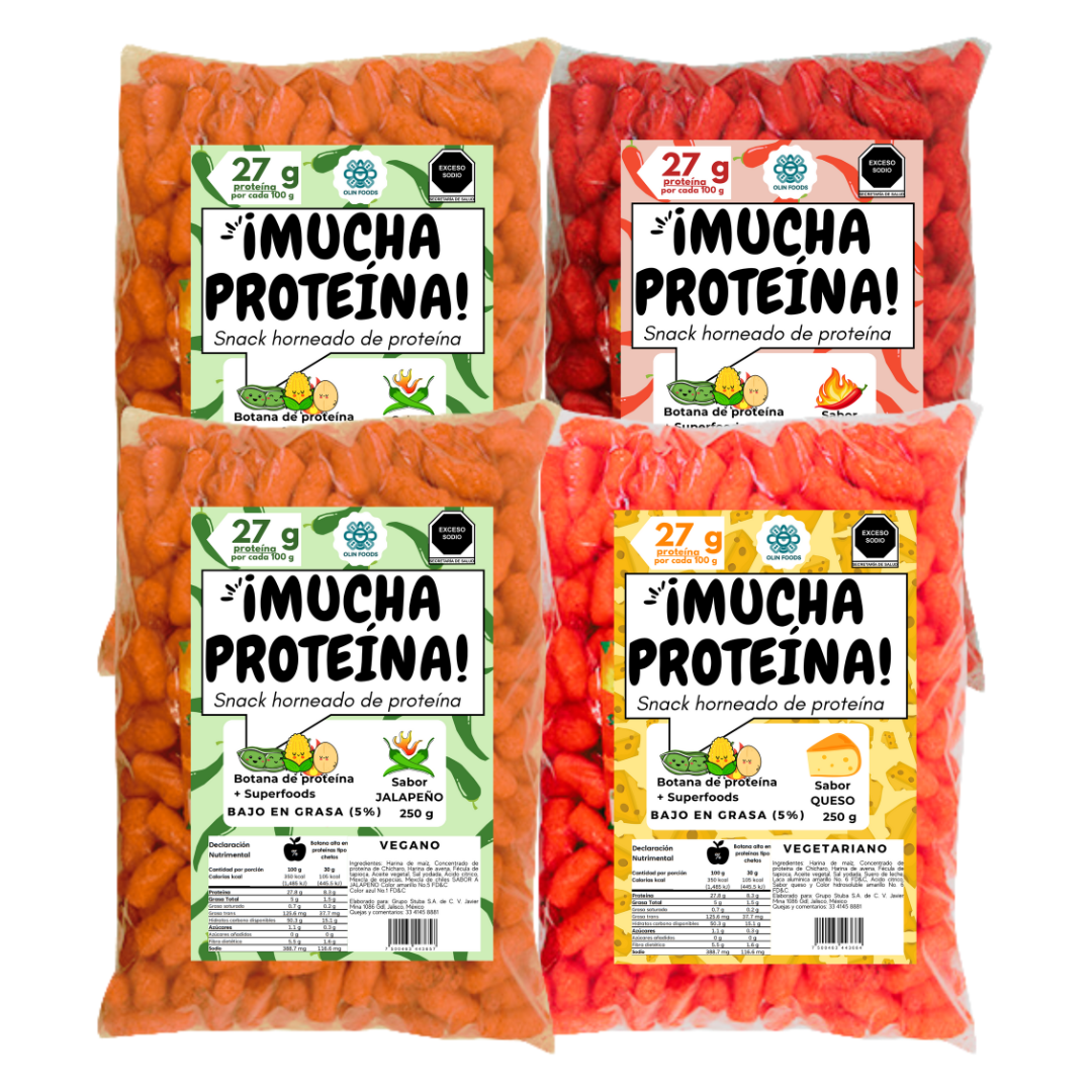 1 Kg ¡Mucha proteína! -> 4 pack 250 g Jalapeño