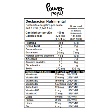 Caja de 28 pzas Power pops! distribuidor